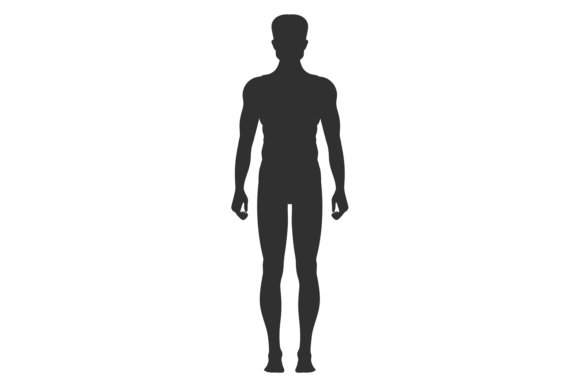 Download Male Body Sign. Black Man Figure Silhoue - Premium Bundle