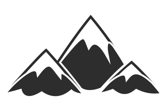 Download Alpine Icon. High Mountain Black Silhoue - Premium Resources