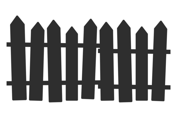 Download Timber Fence. Black Wooden Plank Silhoue - Premium Resources